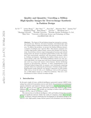Copertina documento PDF - Fashion-Diffusion Dataset: Un Milione di Immagini di Alta Qualità per il Design della Moda con l'IA
