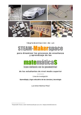 Couverture du document PDF - Mise en œuvre d'un Espace Créatif STEAM pour Améliorer l'Enseignement et l'Apprentissage des Mathématiques (Géométrie) au Lycée