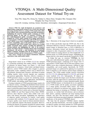 PDF Document Cover - VTONQA: A Multi-Dimensional Quality Assessment Dataset for Virtual Try-on